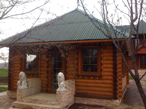 Беседка закрытая из оцилиндровки
